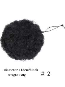 Extensión de cola de caballo con cordón para afro puff sintético, moño de cola de caballo con cordón con clip, Halloween - Multicolor - Ver 13