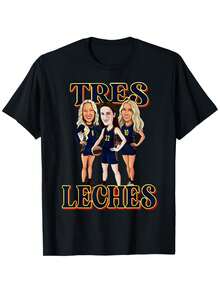 Love You Gift,Tres Leches Fever Women's Basketball Cartoon T-shirt - nero - Visualizzare 1