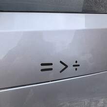 1 Pc Equality Car Decal, Equality Is Greater Than Division Vinyl Sticker, Creative = > ÷ Design Car Window Bumper Sticker - Easy To Apply - A - View 2