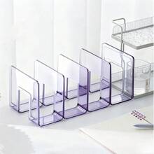1pc 4-Slot Desktop Bookshelf File Organizer Storage Rack For Office Documents School Supplies - Multiple Styles - View 10