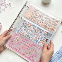 Buku Penyimpanan Stiker Lucu A4 - Kapasitas Ekstra Besar, Sampul Binder Bahan PVC dengan Jepitan Tunggal, Dapat Menampung 30 Lembar Stiker 3D Ukuran 9cm*21.5cm, Album Stiker yang Dapat Digunakan Kembali, Cocok untuk Koleksi Stiker Glitter 3D dan Perlengkapan Album Buku Harian, Perlengkapan Kembali ke Sekolah - Bahan pengikat - View 11