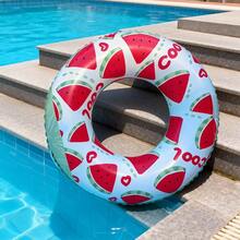 Adult Inflatable Swim Ring, Fruit Print Pool Float, Watermelon/Lemon/Lime/Orange/Kiwi/Dragon Fruit PVC Float - Heart-shaped Watermelon Ring - View 5