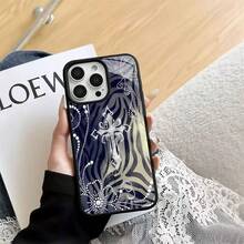 Funda para teléfono con diseño de calavera y cruz, compatible con fundas para teléfonos  y Apple. Fabricada en TPU, ofrece protección contra golpes y caídas. ¡El complemento perfecto para un estilo  y práctico en cualquier lugar! - Negro - Ver 2