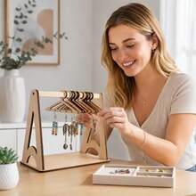 Support d'affichage de boucles d'oreilles - Mini support suspendu, Support d'affichage de bijoux, Petit support de rangement de boucles d'oreilles, Support d'affichage suspendu, Support de rangement de bureau - Multicolore - Voir 10