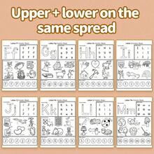 ABC Alphabet Practice Workbook - Uppercase And Lowercase Letter Tracing With Step-By-Step Stroke Guidance, Pinyin Pronunciation Practice And Picture Word Activities, Clear Writing Lines For Daily Training, Develop Writing And Literacy Skills - Alphabet Workbook - View 8