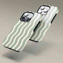 Simple And Artistic Style, Blue And White Water Ripple Stripes Floral Design Cover For IPhone 17 16 15 14 13 12 11 Pro Max, Floral Cover For Samsung S21 S22 S23 S24 S25 Ultra Case - Tough Matte Case - View 7