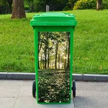 3D Flower, Bird Trash Can Sticker Waterproof PVC Outdoor Trash Can Poster Peeling Sticker Size 4 - 1Pcs - View 8