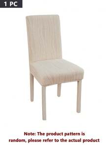 Juego de 1/2/4/6 fundas elásticas de jacquard para sillas de comedor, fundas elásticas de cobertura completa en color oscuro, protector de silla de felpa suave lavable, adecuado para cocina, comedor, fiesta, boda - Blanco - Ver 15
