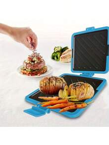 Silicone Easy To Use Microwave Sandwich Maker With Adjustable Silicone Straps Quick, Even Cooking For Crispy Toasties - Blue - View 4