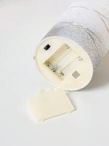 熱銷 3 件組銀色 3D 火焰蠟燭，電池供電（不含電池），壓克力塑料蠟燭（無遙控器），暖光氛圍照明，適用於居家、婚禮、派對、聖誕裝飾、桌面照明、求婚與節日裝飾 - 銀粉斜口燈串 - 查看 7