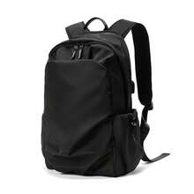 Sac à dos décontracté spacieux pour hommes avec un design simple, parfait pour l'école, l'université, les voyages et les excursions. - noir - Voir 5