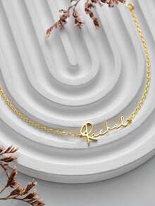 Personalized Name Bracelet, Minimalist Women's Bracelet, Unique Name Bracelet, Stainless Steel Jewelry, Summer Jewelry, Vacation Gift, Silver, Gold Color Name Bracelet, Mother's Day Gift, Girlfriend Gift, Graduation Gift - Multicolor - View 7