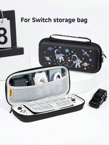 1pc Astronaut Illustration Pattern Switch2 (2025)/Switch NS/Switch OLED Compatible Game Console Accessory Set, Game Console Protective Case/Storage Bag, TPU Soft Shell/Hard Shell Removable Stand, Beautiful And Practical, Portable Stand, Portable Travel, Anti-Drop Anti-Scratch, Anti-Fouling, Fashionable Romantic Gift - View 8