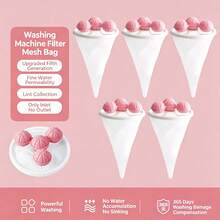 Floating Lint Remover Bag, Universal Washing Machine Filter Net, Lint Catcher Mesh Bag For Non-Drum Washing Machines, Anti-Tangle Cleaning Ball, Lint Filter Net, Laundry Cleaning Net - Laundry Filter - View 5