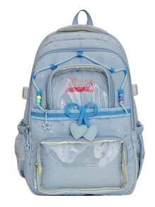 Nueva temporada escolar temporada de graduación elegante linda moda versátil mochila multifuncional de gran capacidad para pareja y viajes (sin accesorios) - Multicolor - Ver 15