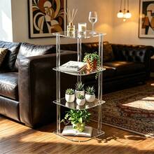 Transparent Acrylic Bookshelf, Small Space Luxury Side Table, Multifunctional Corner Storage Table - Multicolor - View 4