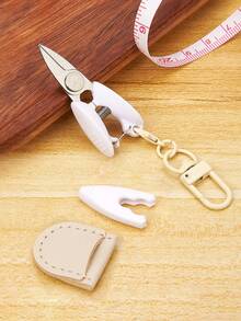 1pc DIY Pendant Exquisite Handmade Sewing Scissors Set, Mini Knitting Scissors With Leather Protective Cover, Perfect For Crochet, Embroidery, Knitting, Cross Stitch Thread Cutting, Craft Scissors, Embroidery Scissors, Cross Stitch Scissors, Tool Keychain, Yarn Scissors, Bag Charm, Car Keychain, Keychain Accessories, Women's Keychain, Birthday Gift. - Multicolor - View 12