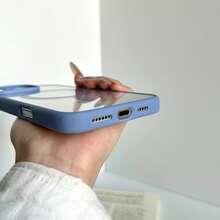 透明雪山藍邊框軟膠磁吸充電保護殼 | MagSafe 相容、防震且輕薄，適用於 iPhone - 遠鋒藍 - 查看 4