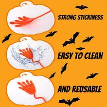 5/10/20pcs Halloween Stretchy Sticky Hands Toys, Slap Sticky Hands Bulk For Kids Gift, Pumpkin, Ghost, Spider, Skeleton, Party Favors Classroom Game Prizes, Random Color Style - Halloween - View 3