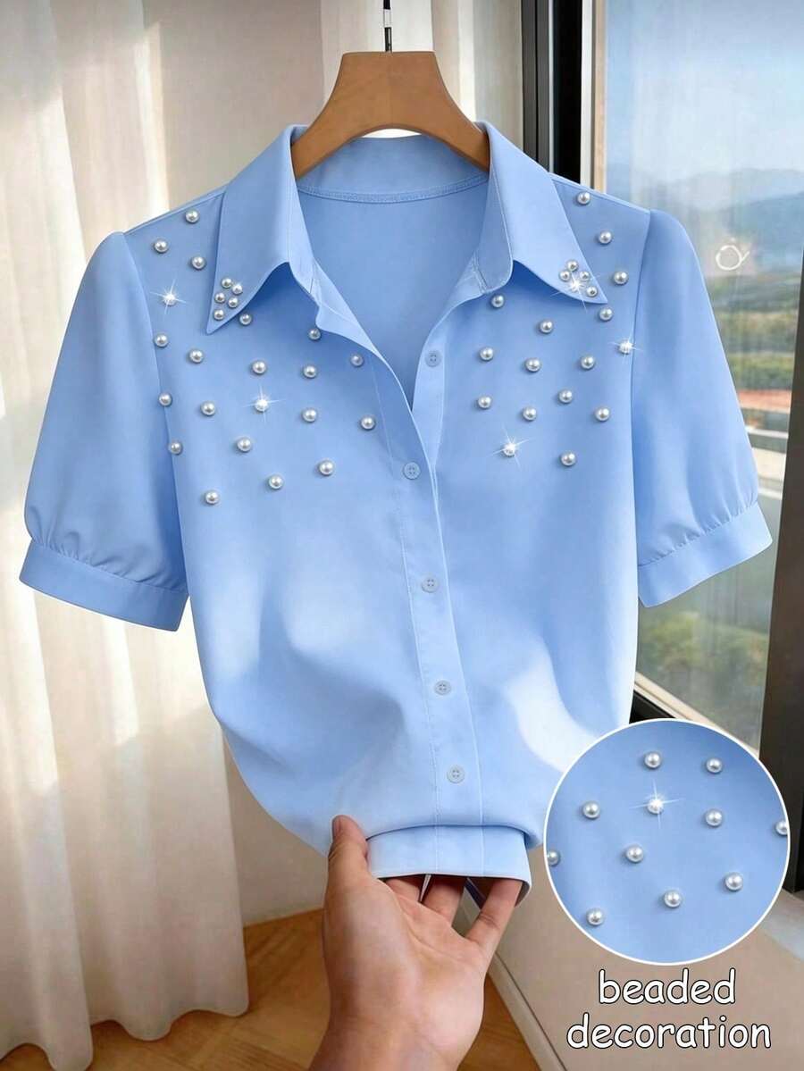 Women Blouses & Shirts - 藍色 - 查看 1