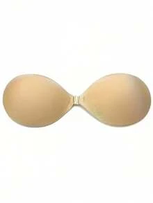 3cm Thick Adhesive Bra, Strapless Backless Invisible Bra For Small Breasts, Reusable Push-Up Bra - Apricot - View 10