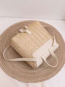 Gentle Minimalist Backpack Fashion Solid Color Women's Bag Beige Home Makeup Bag - Beige - View 4