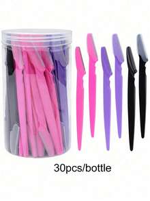 30pcs/12pcs Eyebrow Grooming Set, Includes Facial And Body Hair Removal Blades And Razors. Suitable For Facial And Body Hair Removal. Essential Hair Care Products And Accessories For Hair Salons, Beauty Parlors And Travel. - View 3