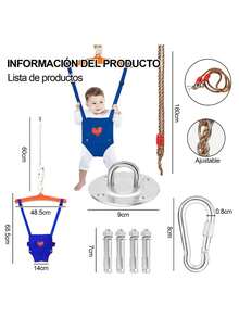 Cradling Baby Jumper Swing With Ceiling Hook - Multicolor - View 12