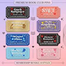 Book Club Decorative Ticket Tokens - 8 Unique Aesthetic Scroll Style Decor, Suitable For Bookshelves, Desks And Reading Corners, Durable Plastic Collectible Tokens, Perfect Gift For Book Lovers And Readers - A - View 3