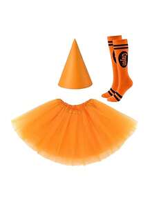 Colorful Puff Skirt Paired With Socks And A Dwarf Conical Hat Set, Suitable For Adult Costume Parties, Halloween, Christmas And Carnival Role-Playing. - Multicolor - View 11