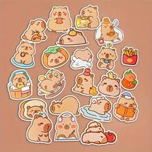 50pcs Capybara Cartoon Stickers - Cute Panda Decals For Phone, Laptop, Water Bottle And Guitar - Durable Decoration With Whimsical Designs - Sticker - View 1
