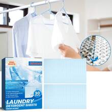 jakehoe Laundry Detergent Sheets – 30 Loads Fresh Scent – Travel Size Laundry Strips – No Measuring Required, Quick Dissolving – No Optical Brighteners, No Phosphates – Portable Packaging – Gentle On Skin, Effective On Stains - Solid State - View 4