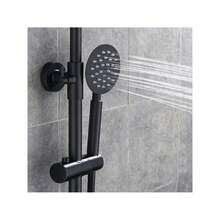 Duschsystem Regendusche Duschset Retro Bad Duschsystem mit Handbrause Rain Shower Faucet, Duscharmatur Komplettset, Duschset - Schwarz - Übersicht 10