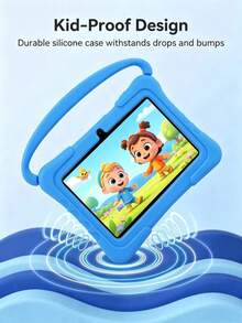 yesido Tablet 7 inci dengan RAM 4GB + ROM 64GB / Prosesor Quad-Core 1.3GHz / Android 13 MTK8321 / Layar IPS HD 1280x800 / Kamera 2MP+5MP / Baterai 4000mAh / WiFi, Kontrol Orang Tua, Edukasi, Game / Bahan ABS + Silikon, Tablet Edukasi - Biru - View 5