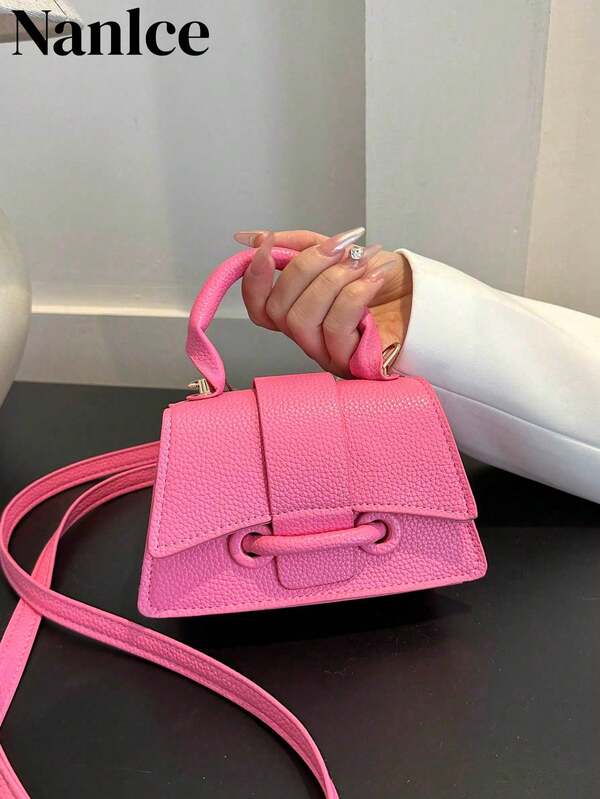Mini Handbag, Minimalist Exotic Style Shoulder Bag, Versatile Fashion Crossbody Bag, Presbycrime Women Purse ,Pink Bag