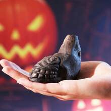Human Face Death Whistle - Ghost Scream Whistle For Halloween, Pranks, Decoration, Self-Defense - Loud Human-Like Scream - Handmade Ceramic - Red - Grey - View 10