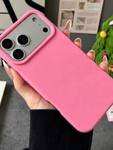 純玫瑰粉 TPU 液態矽膠手機殼－防黃變柔軟保護殼，適用於 Apple 手機 - 玫紅色 - 查看 3