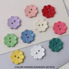 20/30/40/50/60入 1.2-1.5cm 鮮亮糖果色 8瓣梅花形 素色/混色樹脂塑膠鈕扣，適用於兒童服飾、髮飾、針織毛衣、夾克、手工縫製裝飾鈕扣，情人節禮物DIY材料，DIY服飾與手工藝，美術用品，縫紉配件 - 八瓣花 - 查看 43
