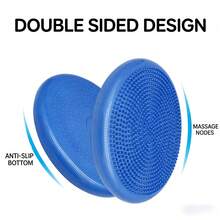 Inflatable Balance Pad Wobble Cushion With Massage Nods, Yoga Massage Mat, Semicircular Yoga Ball For Beginners, Stability Trainer Disc For Core Training, Foot Massage Yoga Balance Mat For Gym Home Physical Therapy - Multicolor - View 4