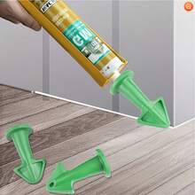 6pcs Sealant Nozzle Set, Sealant Application Tool, Sealant Scraper, And 3 Different Sizes Of Epoxy Resin Piston Additives, Suitable For Cleaning Floors And Removing Dirt From Tile Joints - A - View 6