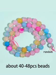 1 String Natural Colorful Morgan Agate Beads For Diy Bracelet Necklace Earring Making Jewelry Keychain Making Supplies Accessories 4/6/8/10mm - Color - View 12