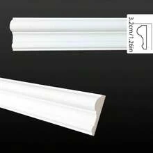 1 Stück Decken-Eckleiste, dekorative Deckenleiste, dekorative Decken-Eckleiste, Heimdekoration-Rand, Perlenmuster, Kunstgips PVC-Material, Wandpaneel-Eck-Dekorationslinie - A - Übersicht 12
