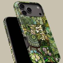 Coque artistique à motif écossais vert et design floral pour iPhone 17 16 15 14 13 12 11 Pro Max, coque florale pour Samsung S21 S22 S23 S24 S25 Ultra - Étui mat résistant - Voir 4