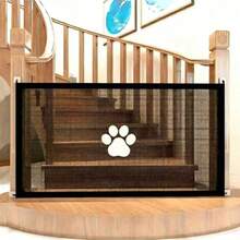 Adjustable Stepless Pet Gate - Expandable Indoor/Outdoor Dog & Cat Isolation Barrier, PVC Mesh Material, Easy Installation To Prevent Pet Escape, Perfect For Stairs And Indoor Dog Doors - Multicolor - View 2