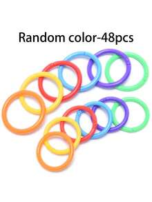 50 piezas de anillos sueltos para hojas, anillos de libros multicolor, adecuados para tarjetas, álbumes de fotos, suministros de oficina de hojas sueltas, álbumes de recortes, apilamiento de archivos y organización de tarjetas de colores, para uso escolar, doméstico o de oficina - multicolor - Ver 12