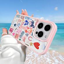 Funda para teléfono con diseño de vaquera y motivos elegantes, compatible con fundas para iPhone de Apple y . Fabricada en TPU, protege eficazmente tu teléfono de golpes y caídas. - Rosa - Ver 2