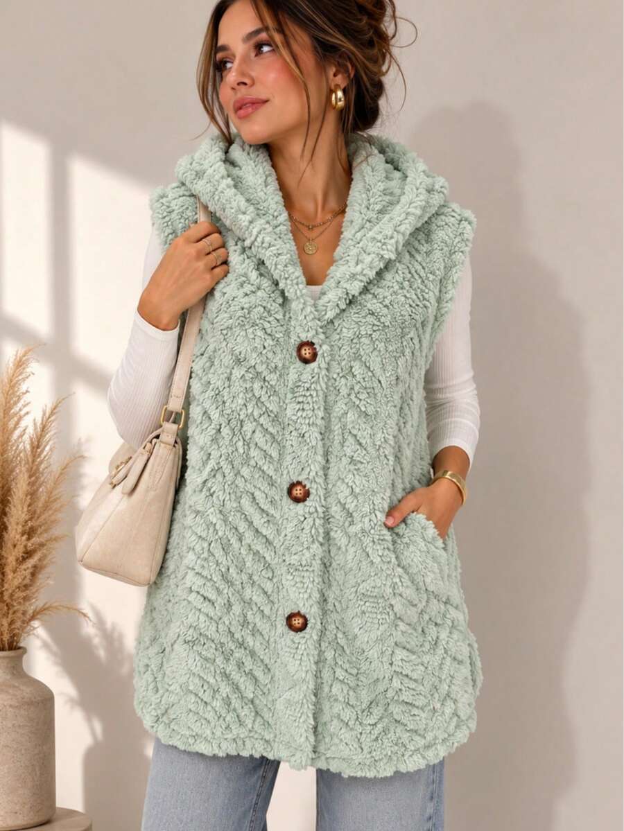 Chaleco Ligero Delgado Calientito Para Dama Tipo Polar De uso Diario Casual - verde menta - Ver 1