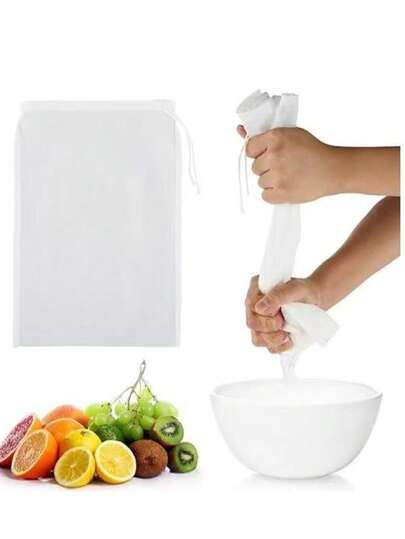 60*45cm 超細超密豆漿濾袋，水果蔬菜汁、葡萄酒過濾袋，擠壓填充袋，餐廳用蔬菜填充布