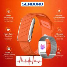 SENBONO EGC Smart Fitness Tracker Bracelet With Multiple Sport Modes, Heart Rate & Sleep Monitor, Message Notifications, Shake To Take Photo Remote Camera Control - View 9