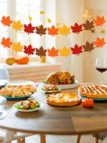 4 pièces Décoration d'Halloween Couronne d'automne en feutre feuille d'érable Bannière suspendue d'Halloween pour la récolte d'automne, Thanksgiving, fournitures de fête d'Halloween, 4 pièces Guirlande en feutre d'automne 4 couleurs Bannière suspendue feuille d'érable pour la récolte d'automne, Halloween, Thanksgiving et fournitures de fête de Noël Décoration murale de cheminée Décoration murale de cheminée - A - Voir 7